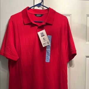 Member's Mark Red Stretch Pique Polo
